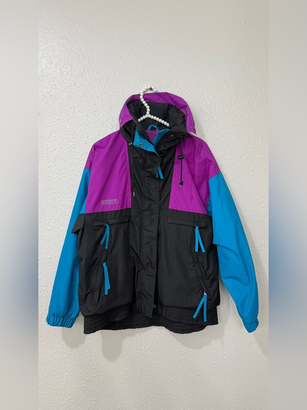 Vintage Columbia Sportswear Radial Sleeve Windbreaker Jacket Sz. M Purple Blue